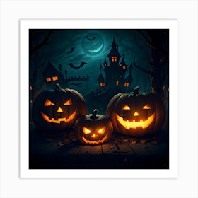 Halloween Pumpkins 1 Art Print