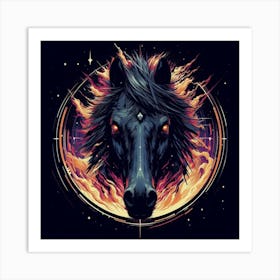 Fire Horse Art Print