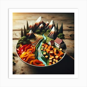 3d Food Art Art Print