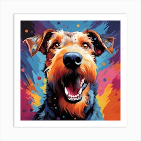 Airedale Terrier Pop Art Art Print