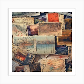 Postage Stamps 24 Art Print