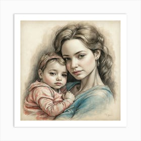 Mother And Daughter Art Print