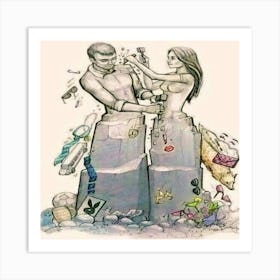 Man And A Woman Art Print