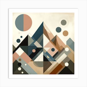 Abstract Mountain Canvas Print Art Print