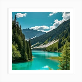 Lake In The Mountains 18 Art Print