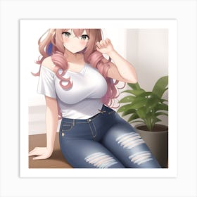 Sexy Anime Girl Art Print