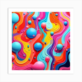 Abstract Colorful Background 1 Art Print