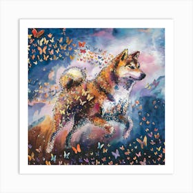 Butterfly Dog 2 Art Print