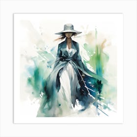 Woman In A Hat 11 Art Print