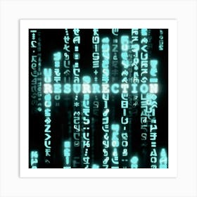 matrix rain Resurrection Art Print