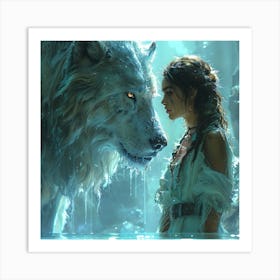 White Wolf Art Print