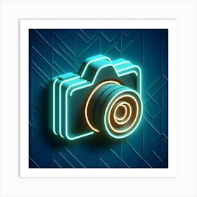 Neon Camera 5 Art Print