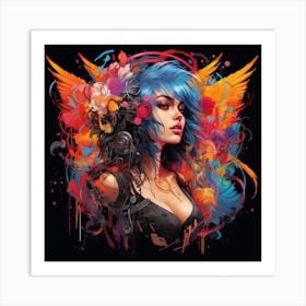 PUNK ROCK QUEEN Art Print