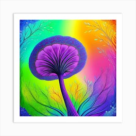 Psychedelic Mushroom Art Print