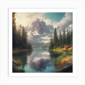 Mountain Lake Art Print