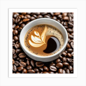 Coffee Latte Art Art Print