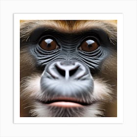 Monkey Face Art Print