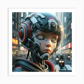 Robot Girl 25 Art Print