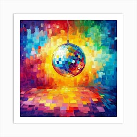 Disco Ball Art 34 Art Print