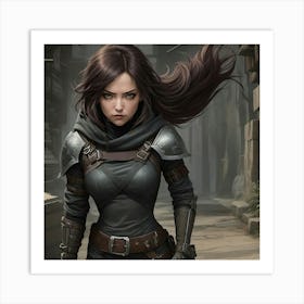 The determined gaze of the Rogue Art Print