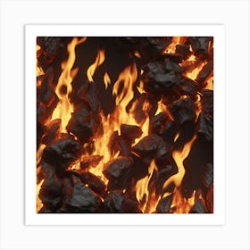 Coal Fire Art Print