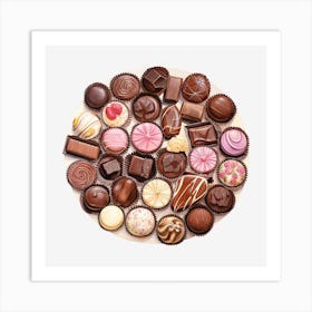 Chocolates On A Plate 6 Art Print