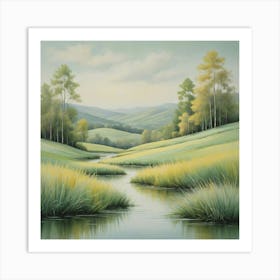 River In The Grass 1 Art Print