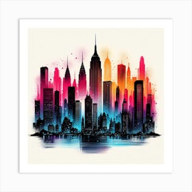 New York City Skyline 17 Art Print