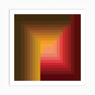 Color Pyramid Square Art Print