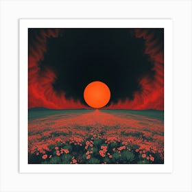 Sunset In The Field 3 Art Print