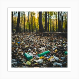 Trash In The Forest 7 Art Print