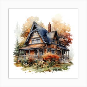 Watercolor Of A House 1 Art Print