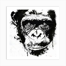 Chimpanzee Face Art Print