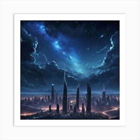 Futuristic City 2 Art Print