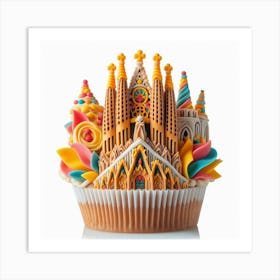 Sagrada Familia Cupcake 2 Art Print