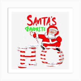 Santas Favorite Ho Santa Favourite Ho Funny Girls Christmas Art Print