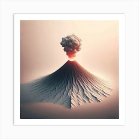 Erupting Volcano Art Print