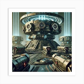 A High Powered Lasers Defense Perimeter Stations Asterian Syndicate 1024 Art Print