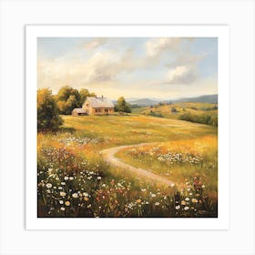 Daisies In The Meadow Art Print