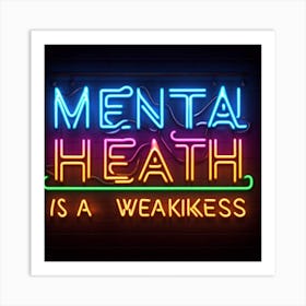 Mental Health Is A Weakness 1 Art Print