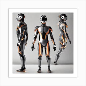 Futuristic Robots 6 Art Print