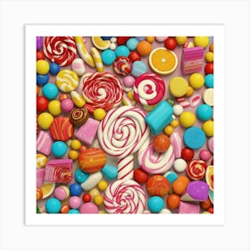 Candy Background Art Print