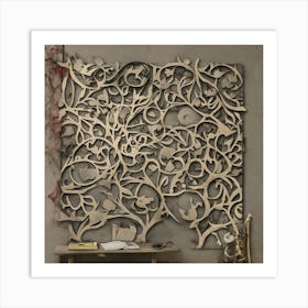 Abstract Wood Wall Art Art Print