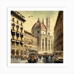 Milano Vintage Travel Poster 1 Art Print