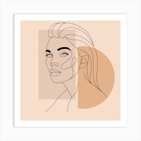 Woman Line Art Print Art Print