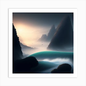 Azure Sea Art Print