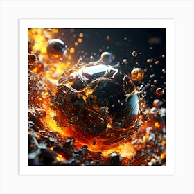 Rhythm of chaos frenetic explosion Art Print