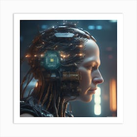 Cyborg Woman 110 Art Print