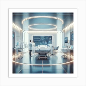 Futuristic Hospital Room 3 Art Print