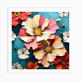 Paper Flowers 5 Art Print